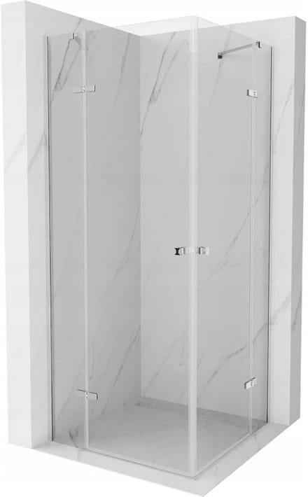 Mexen Roma Duo draaideur douchecabine 100 x 100 , transparant, chroom - 854-100-100-02-00