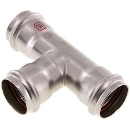 Tee Press Fitting - 35mm Persmof - RVS