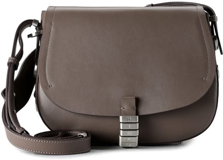 PINKO Saddle Schoudertas Leer 24 cm - Dames - grau-silber