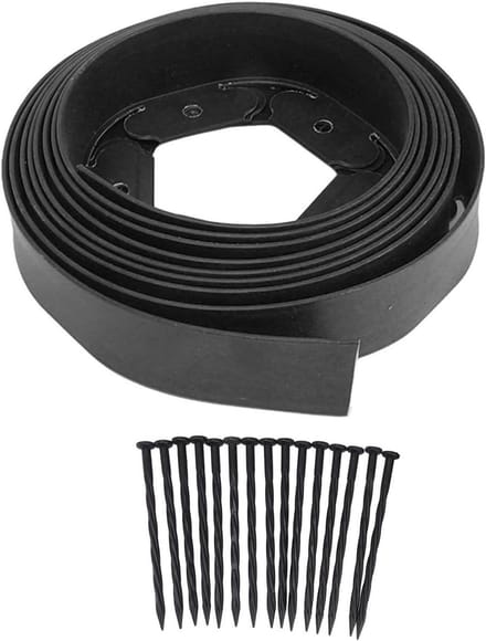 Tuinrand Kit - Gazonrand Bloemrand - Tuin Afscheiden - Zonder Graven Installatie - 5 Meter - Zwart