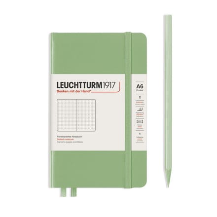 Leuchtturm Notitieboek A6 Hardcover Sage Gestippeld