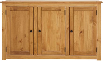 Dressoir CANCUN: ontwerp met 3 deuren in grenenhout, gebeitst/gewaxt