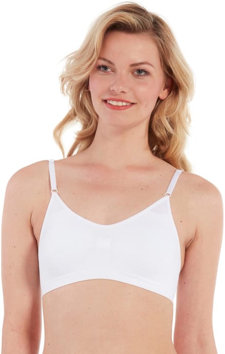 Magic Bodyfashion BH zonder beugels comfort bra spaghetti  - M  - Wit