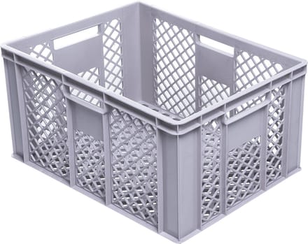 Alpac Stapelkrat - Opbergkrat - 600 x 400 x 320 mm - Geperforeerd - Grijs