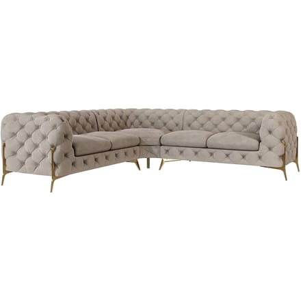 4-zitshoekbank Chelsea links velvet | Ropez