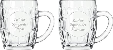 Bierpul gegraveerd - 55cl - Le Plus Sympa des Papas & La Plus Sympa des Mamans
