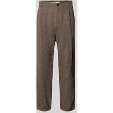 relaxed fit stoffen broek van mix van katoen en linnen model 'RON'