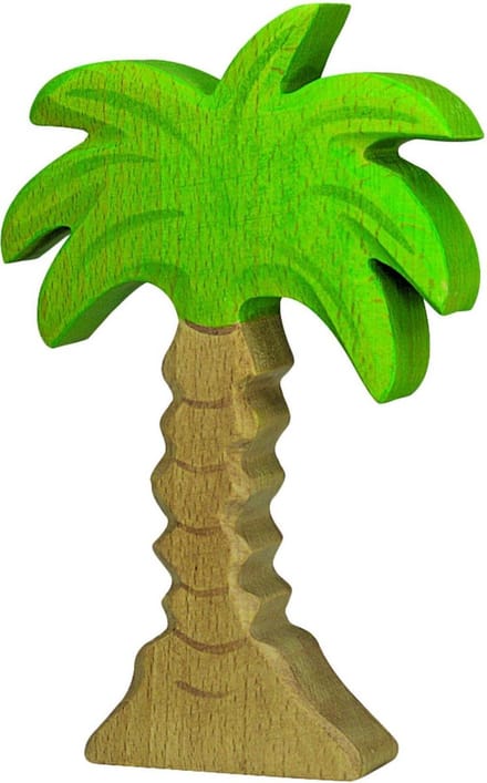 HOLZTIGER Bos - Palmboom Klein - 10X2X17Cm - Houten Figuur - Handgemaakt