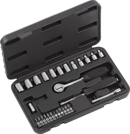 Meister 8427900 bit- en dopsleutelset 28-delig, 6,35 mm (1/4 inch)