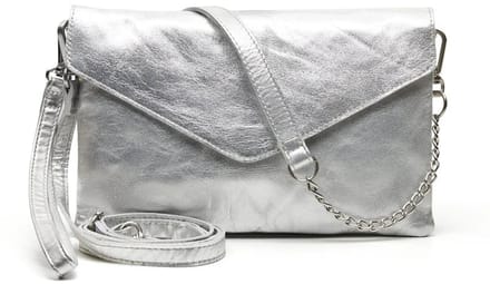 Chabo Bags Clutch/Schoudertasje Party Zilver