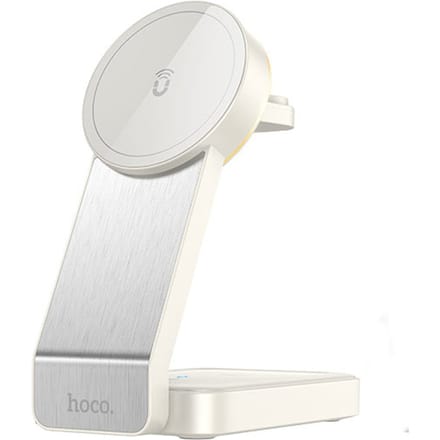 Hoco - 3-in-1 Draadloze Magnetische Oplader - 15W - Wit