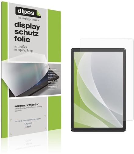 dipos – 2x Matte Beschermfolie geschikt voor Laptok C107 | Krasbestendige & antireflecterende Screenprotector Ultra-Thin