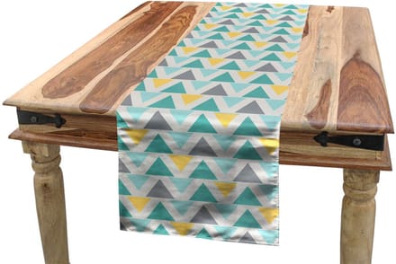 ABAKUHAUS Tafel Loper Geometrisch – Chevron, Seafoam 40×180 cm