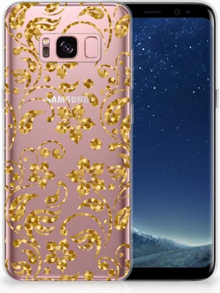 Samsung Galaxy S8 TPU Case Gouden Bloemen