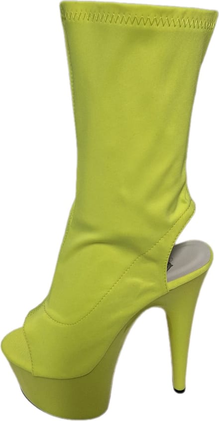 SOISBELLE LAARSJE MET PLATEAUZOOL EN HAK IN YELLOW TEXTIEL
