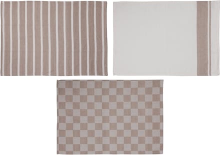 Stoff Keukenhanddoek Sand Set3 50x70cm