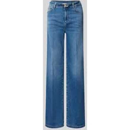 flared fit jeans van katoenmix