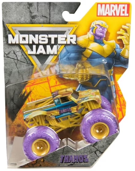 Hot Wheels Monster Jam truck Marvel Thanos - monstertruck 9 cm schaal 1:64