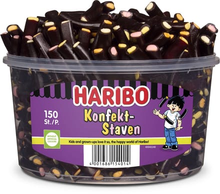 Haribo Konfektstafen - drop met vulling - 150 stuks silo