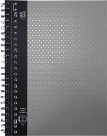 Soho Schrift College Ruiten 10 Mm 23-rings A4 Grijs
