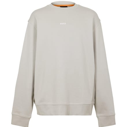 Boss Heren Wesmallcrew Logo Sweater (Licht Beige)