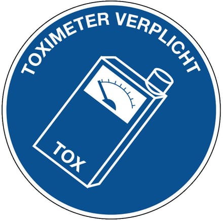 Toximeter verplicht bord - kunststof 100 mm