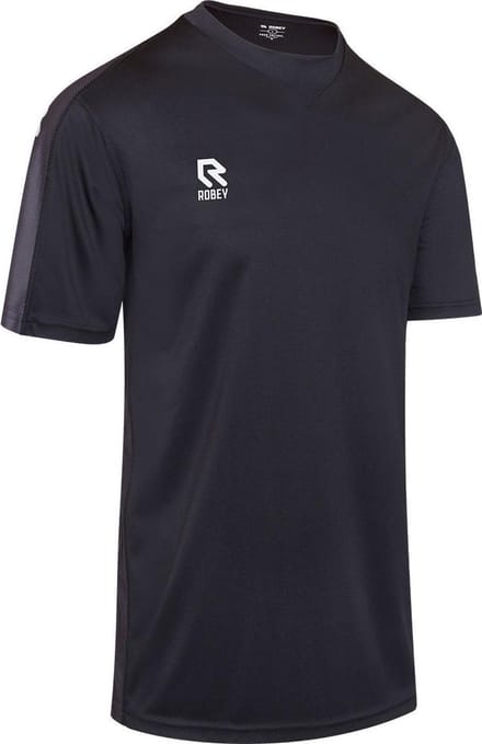 Robey Performance Shirt Korte Mouw Kinderen - Zwart / Grijs | Maat: 152