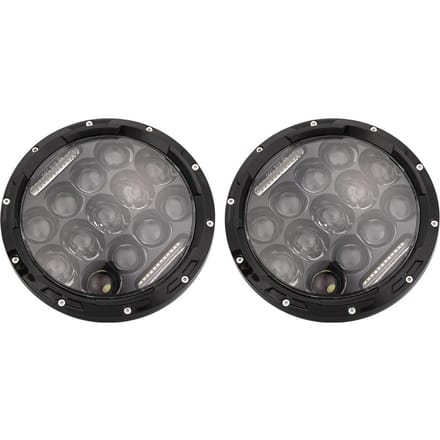 7 inch Ronde LED Koplampen met Groot- en Dimlicht Geschikt voor JEEP JK TJ LJ Wrangle gray