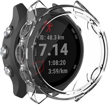 Strap-it TPU Case Transparant – Geschikt voor Garmin Forerunner 645