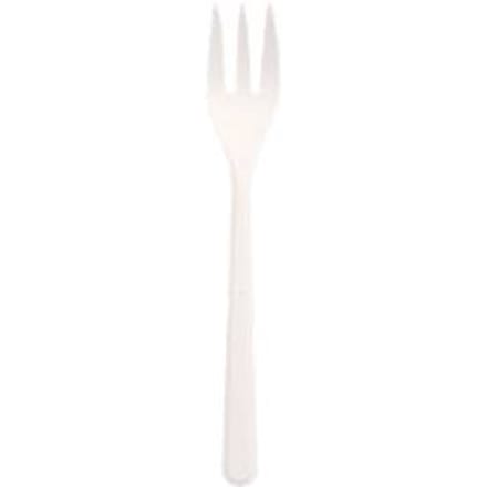 Snackvorkjes Papstar, herbruikbaar, extra stevig, vaatwasmachinebestendig, L 130 mm, bio PP, wit, 50 stuks.