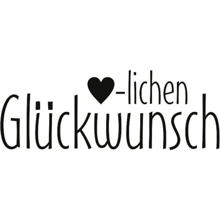Houten stempel "Herzlichen Glückwunsch"
