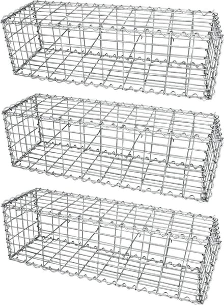 Schanskorf muur - set van 3 - 100x30x30 cm