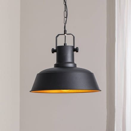 ROYALTECH Hanglamp Orema, zwart, Ø 40 cm, metaal, E27