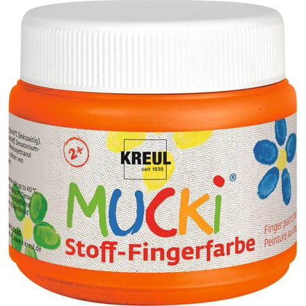 MUCKI-stof-Vingerverf, 150 ml - Oranje