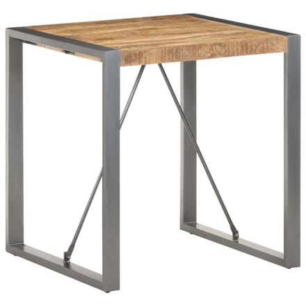 vidaXL - Eettafel - 70x70x75 - cm - massief - ruw - mangohout