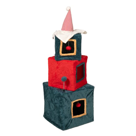 TIAKI Kerstcadeautoren voor katten groen/rood