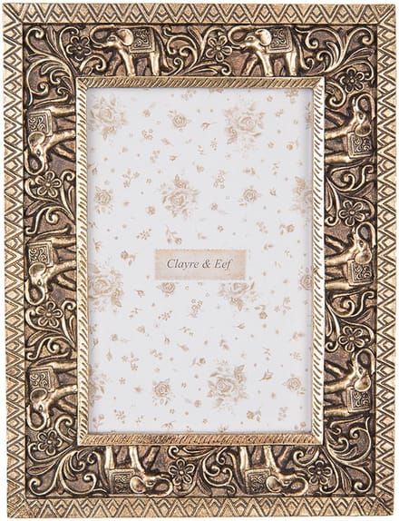 Clayre & Eef Fotolijst 10x15 cm Goudkleurig Kunststof