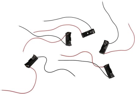 Batterij Houder - Clip Case - Energie Opslag - Compact Ontwerp - 5 Stuks - Zwart