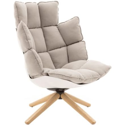 B&B Italia Husk Draaibare Fauteuil - Asolo bastkleurig