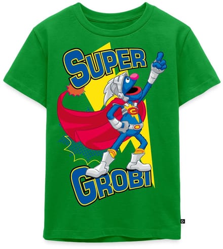 Sesamstraat Super Grobi Superheld Premium T Shirt Kinderen