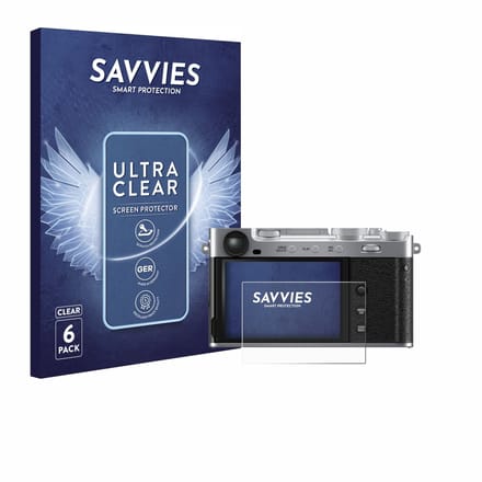 Savvies - Screenprotector voor Fujifilm X-E5 - Folie Beschermfolie transparant 6 Stuks