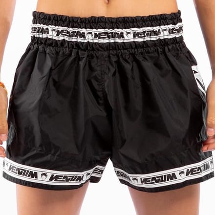 Venum PARACHUTE Muay Thai Kickboks Broekjes Zwart Wit - XS