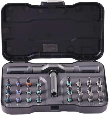 24 in 1 Multifunctionele Ratelsleutel en Schroevendraaier Set met Magnetische Bits