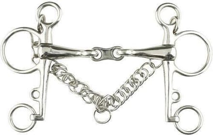 Horze Pelhambit RVS - dubbelgebroken - 13,5cm