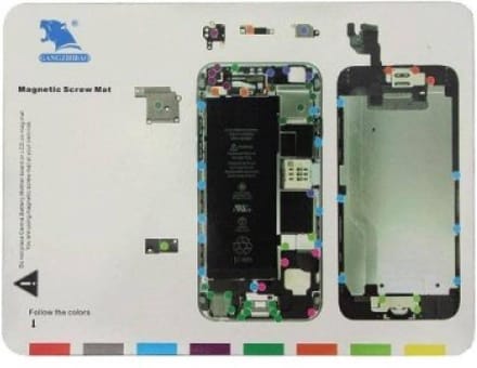 Magnetische Reparatie Mat Geschikt voor iPhone 6 – Wit – Schroeven Organizer