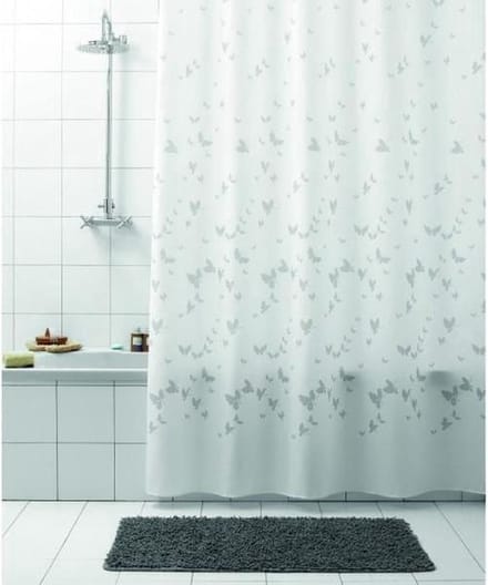 Douchegordijn 180x200 textiel Farfalla grijs