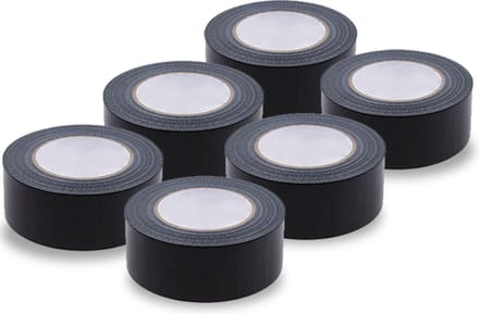 DULA Duct tape - Zwart - 50mm x 50m - 6 Rollen Duct tape
