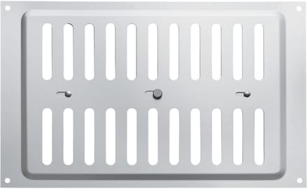 Ovaal ventilatierooster 260 x 165 mm van aluminium, verstelbaar