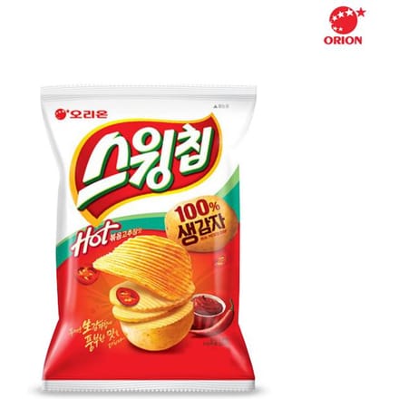 Orion Swing Chips Gebakken Chilipasta Smaak 124g (2 verschillende hoeveelheden) 1 red