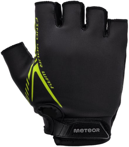 Meteor MX12 - Fietshandschoenen - Maat L, Zwart/neon geel